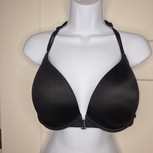 Victoria's Secret Very Sexy Lightly Lined Plunge Bra Black Strappy Back 36DDD
